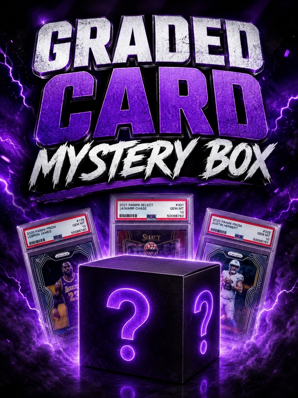 Graded Card Mystery Box Guaranteed PSA 8 Or Higher